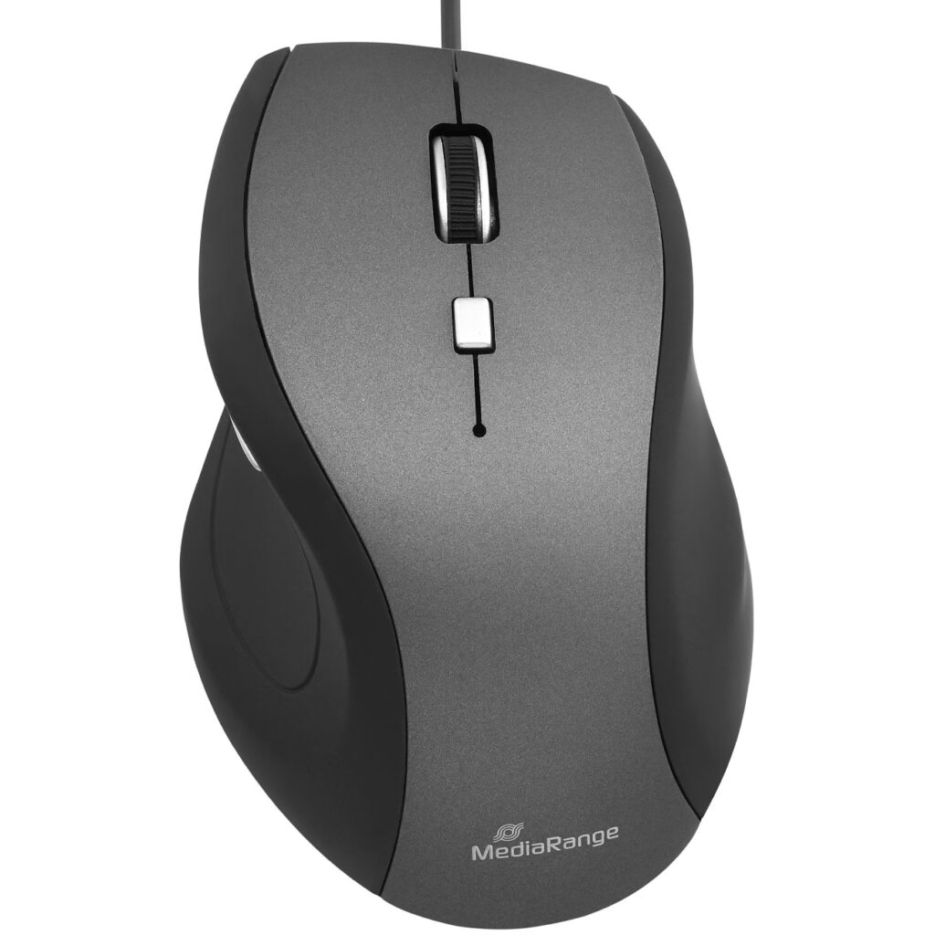 5-Tasten-Maus mit optischem Sensor, schwarz/grau 5-Tasten-Maus mit optischem Sensor, schwarz/grau