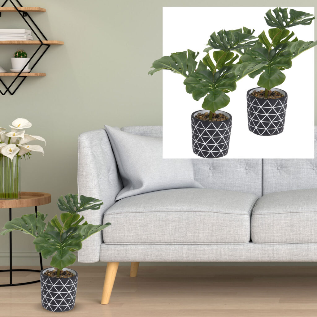 2er-Set Künstliche Monstera, 26 x 32 cm 2er-Set Künstliche Monstera, 26 x 32 cm