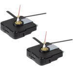 2er-Set Quarz-Uhrwerk, mit 6 x 3 Zeigersätzen, mit Schleichsekunde