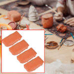 4er-Set, Ton, Naturton, selbsthärtend, je 500g, terrakotta