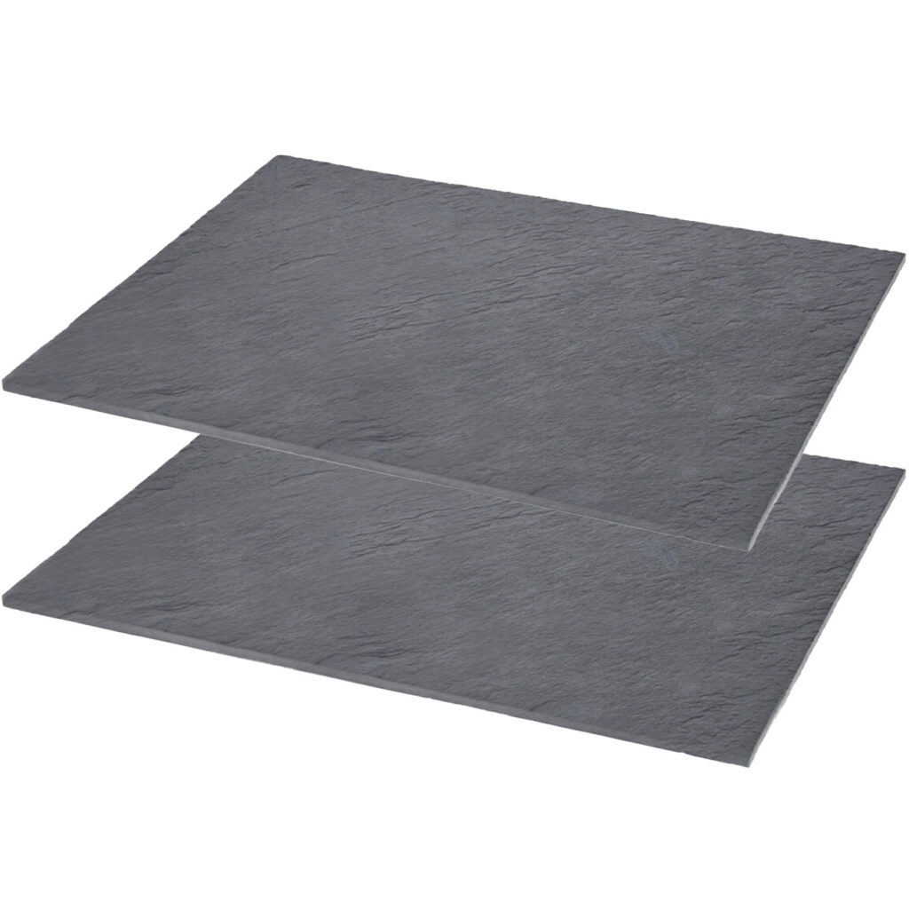 2er-Set Servierplatte für Cheeseboard, Nachtisch uvm., Schieferplatte, L 30 x B 20 cm