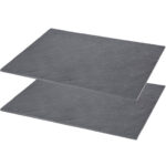 2er-Set Servierplatte für Cheeseboard, Nachtisch uvm., Schieferplatte, L 30 x B 20 cm