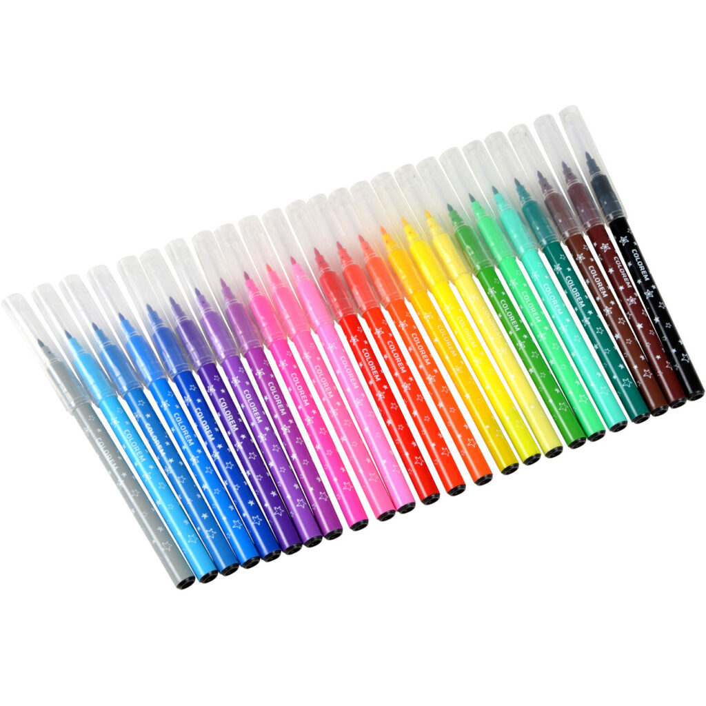 Filzstifte, 24 Stifte mit feiner Spitze Filzstifte, 24 Stifte mit feiner Spitze