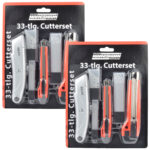 2er-Set Cuttermesser-Set mit 1x Universal-, 2x Cuttermesser und 60x Klingen