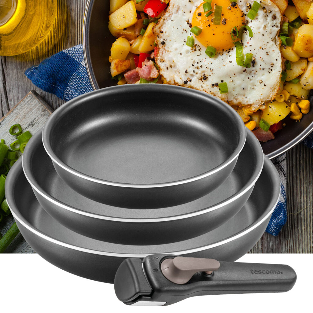 Bratpfannen Set mit abnehmbaren Griff, 3er-Set Bratpfannen Set mit abnehmbaren Griff, 3er-Set