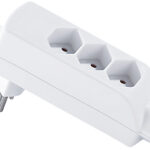 Steckdosenleiste 4-fach mit Abzweigstecker drehbar, 2er-Pack