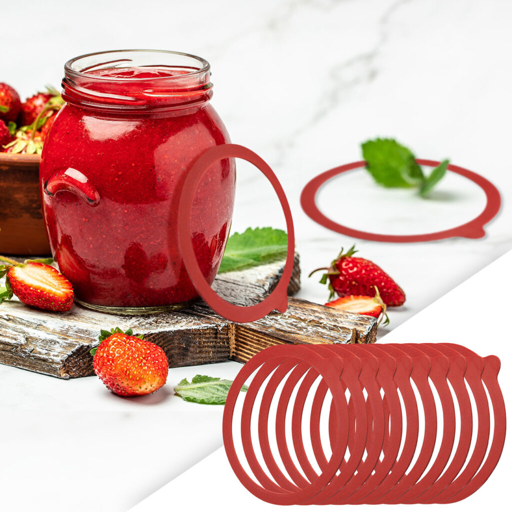 Einkochringe / Einmachgummis, Ø 10cm – 9,4 x 10,8cm, 10 Stück