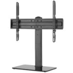 TV-Ständer für 37-70 Zoll-Fernseher, schwenkbar, drehbar, Standfuss aus Glas