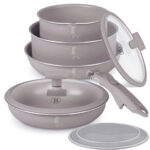 Design Kochset inkl. Smart Lids, 9-teilig, taupe