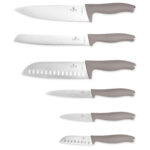 Design Messerset, handgeschärft, 6-teilig, taupe