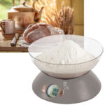 Design Küchenwaage inkl. Schüssel, max. 5kg.taupe