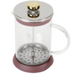 Design-French Press für Kaffee und Tee, 800ml, bordeaux