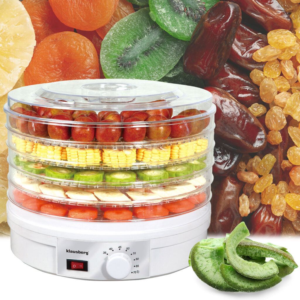 Dörrautomat mit 5 Ebenen, 350W, 35 – 70 °C