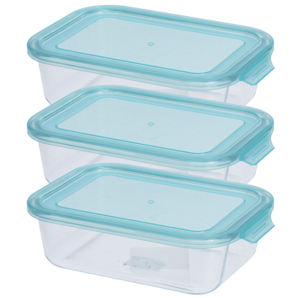 3er-Set Frischhaltedose aus Borosilikat-Glas, gross, Vorratsschale, 1040 ml