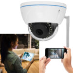 WLAN-Dome-Kamera Outdoor, 1920 x 1080 px, Bildwinkel 110 Grad, IP55