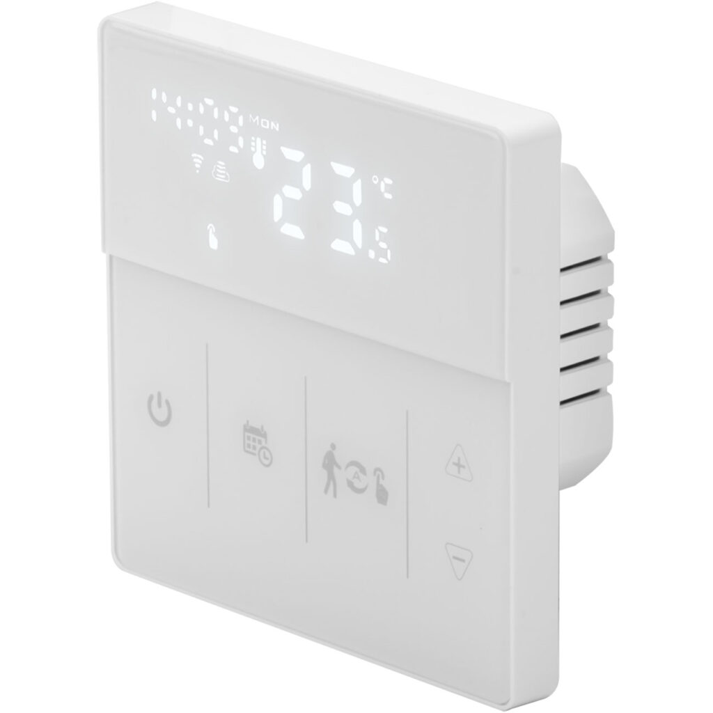 WLAN-Thermostat für Fussbodenheizungen mit App- und Sprachsteuerung, weiss