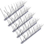 5er-Set Spikes zur Taubenabwehr, 3-reihig mit Edelstahl-Spitzen, 2,5 m