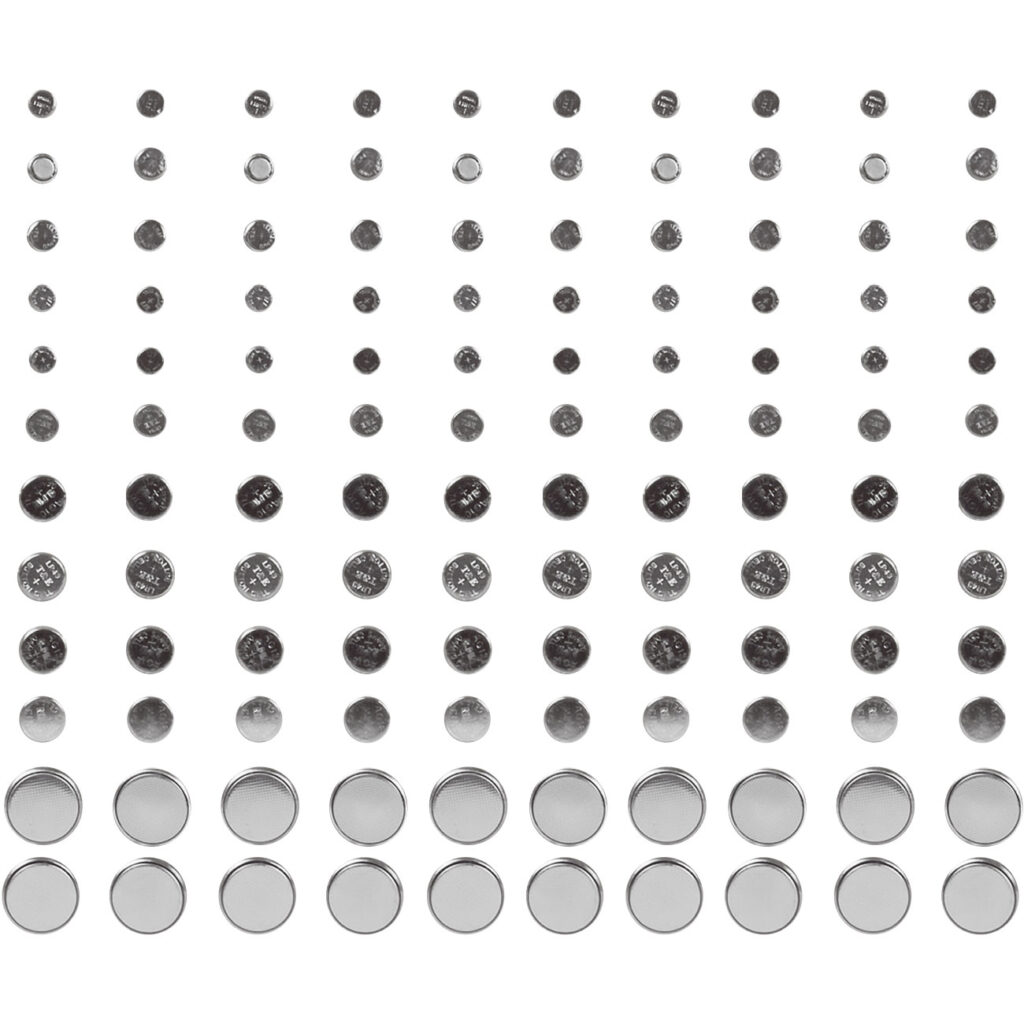 Lithium Knopfzellen-Batterie-Set, 120 Stück, 10 Typen