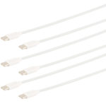 3er-Set Schnellladekabel USB-C auf USB-C, weiss, 2 m