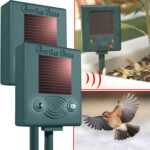 2er-Set Vogelschreck mit Ultraschall und Blitz, solarbetrieben, bis zu 150 m²