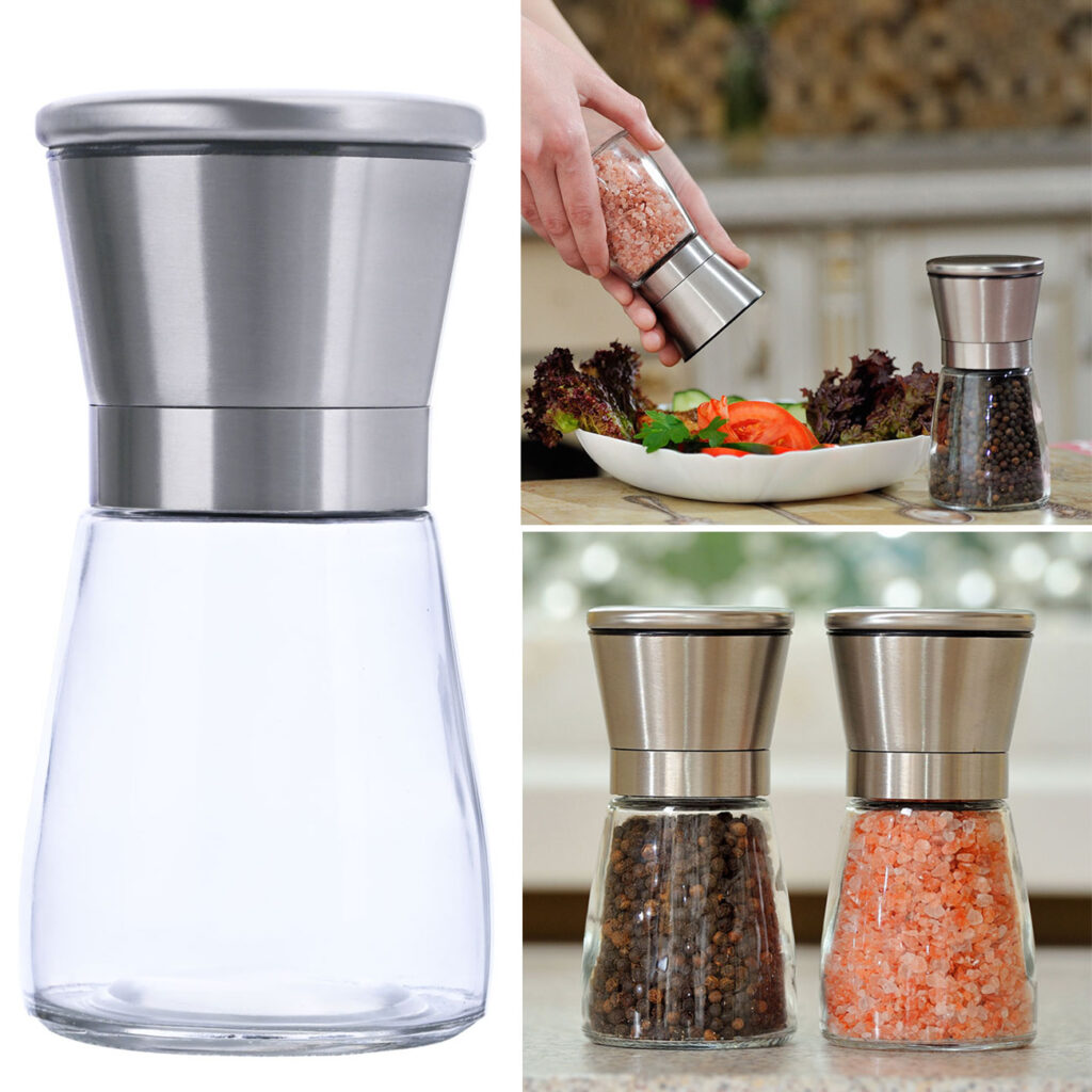 Salz- & Pfeffermühle mit Keramik-Mahlwerk, 160ml, Ø 13,2 cm