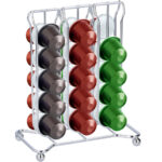 Praktischer Kaffeekapselhalter aus Metall für 30 Kapseln, 20,5 x 16,5 x 10 cm