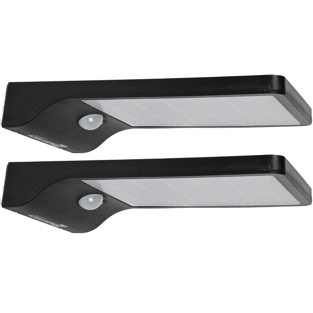 2er-Set Solar Aussenwandleuchte mit Bewegungssensor, 50lm, IP44