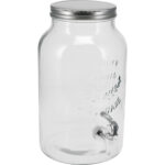 Getränkespender aus Glas mit Deckel, 5,5l, zylinderförmig