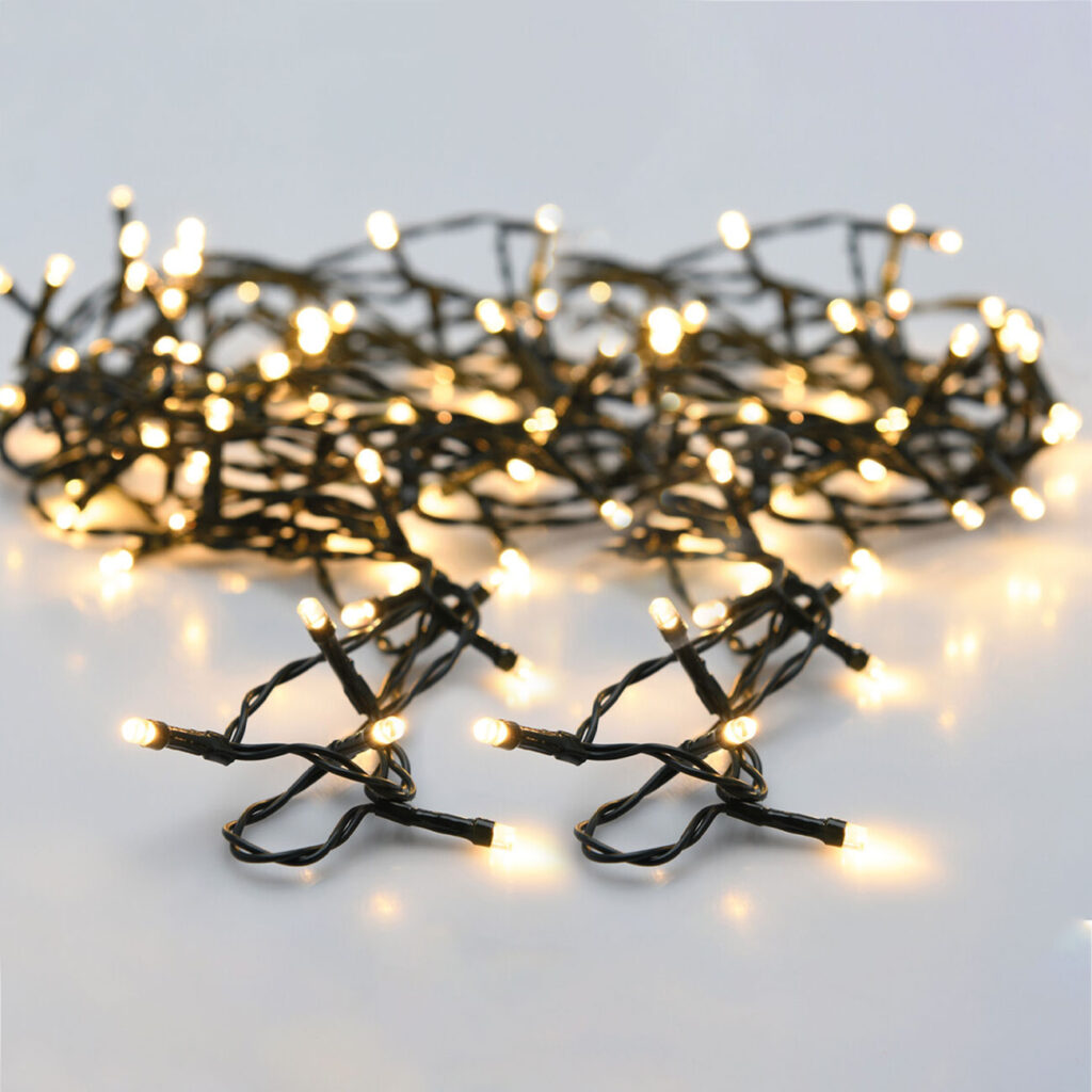 2er-Set LED Lichterkette mit 8 Leuchtmodi und Timer, 6,5m, batteriebetrieben, IP44