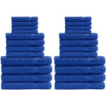 Handtuchset 24-teilig, je 8 Gäste-, Hand- und Duschtücher,100% Baumwolle, royal Handtuchset 24-teilig, je 8 Gäste-, Hand- und Duschtücher,100% Baumwolle, royal