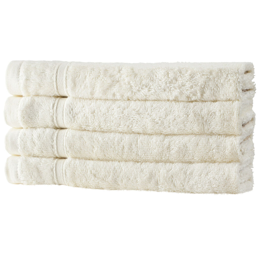 4er-Set Gästehandtücher, 50% Bambus & 50% Baumwolle, 30 x 50 cm, natur