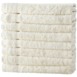 8er-Set Gästehandtücher, 50% Bambus & 50% Baumwolle, 30 x 50 cm, natur