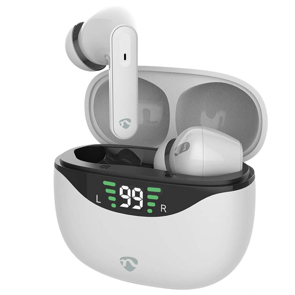 Kabellose 5.3 Bluetooth-Kopfhörer mit Active Noise Cancelling, weiss