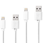 2er-Set iPhone Lightning Ladekabel, USB-A, Apple MFi zertifiziert, 1 m, weiss