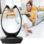 Kabelloser TV-Kinnbügel-Kopfhörer, schwarz