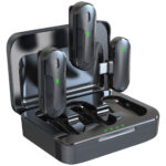 Mikrofon-Set mit 2 Mini Influencer Mikrofone, kabellos, Geräuschunterdrückung