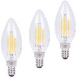 LED-Filament-Kerzenlampe, C35, E14, 400 lm, 4 W, 2500 K, warmweiss