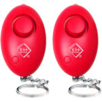 2er-Set Personenalarm inkl. LED-Licht, 120dB, pink