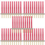 50er-Set Wachsfackeln mit Holzzgriff und Handschutzteller, Brenndauer ca. 60 min