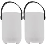 2er-Set Akku Tischlampe mit 4 Lichtmodi in weiss & 16 RGB-Farben, IP44