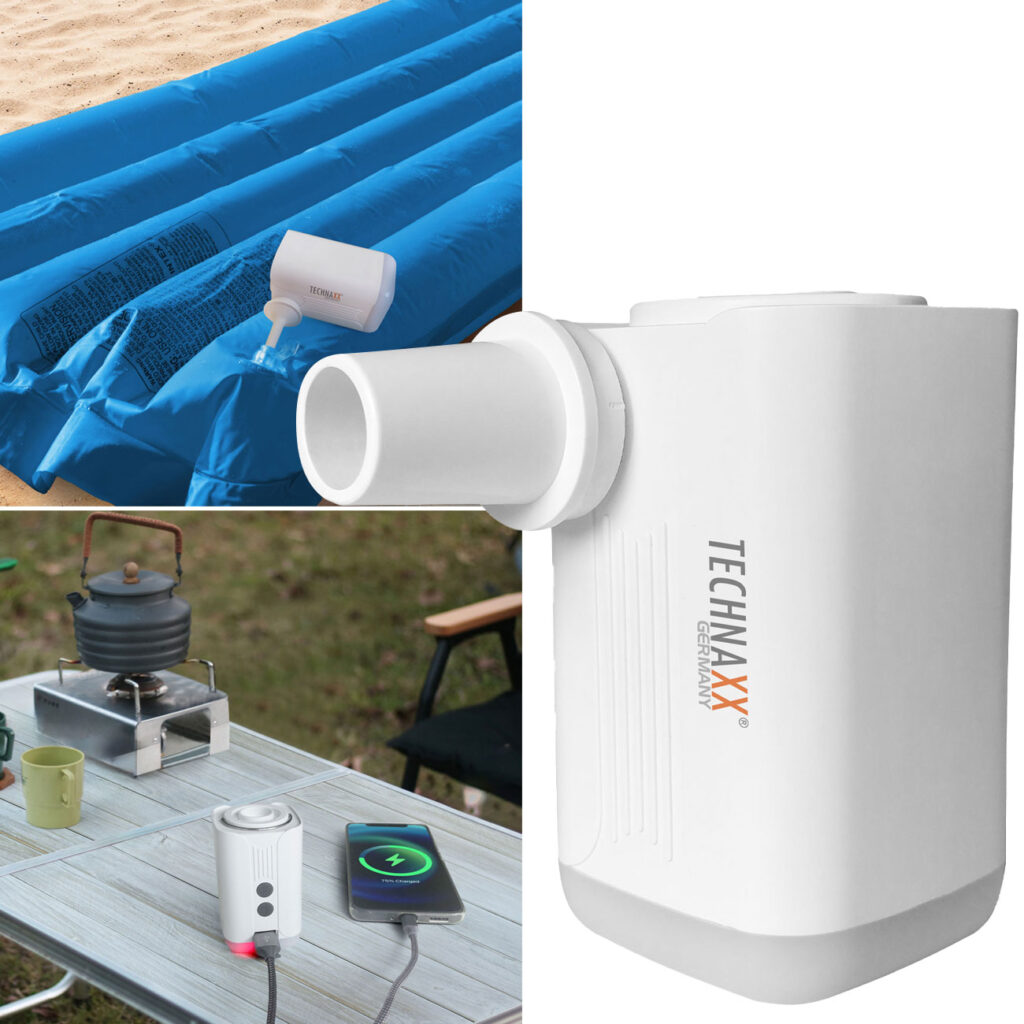 Mini-Akku-Luftpumpe mit LED-Lampe Mini-Akku-Luftpumpe mit LED-Lampe