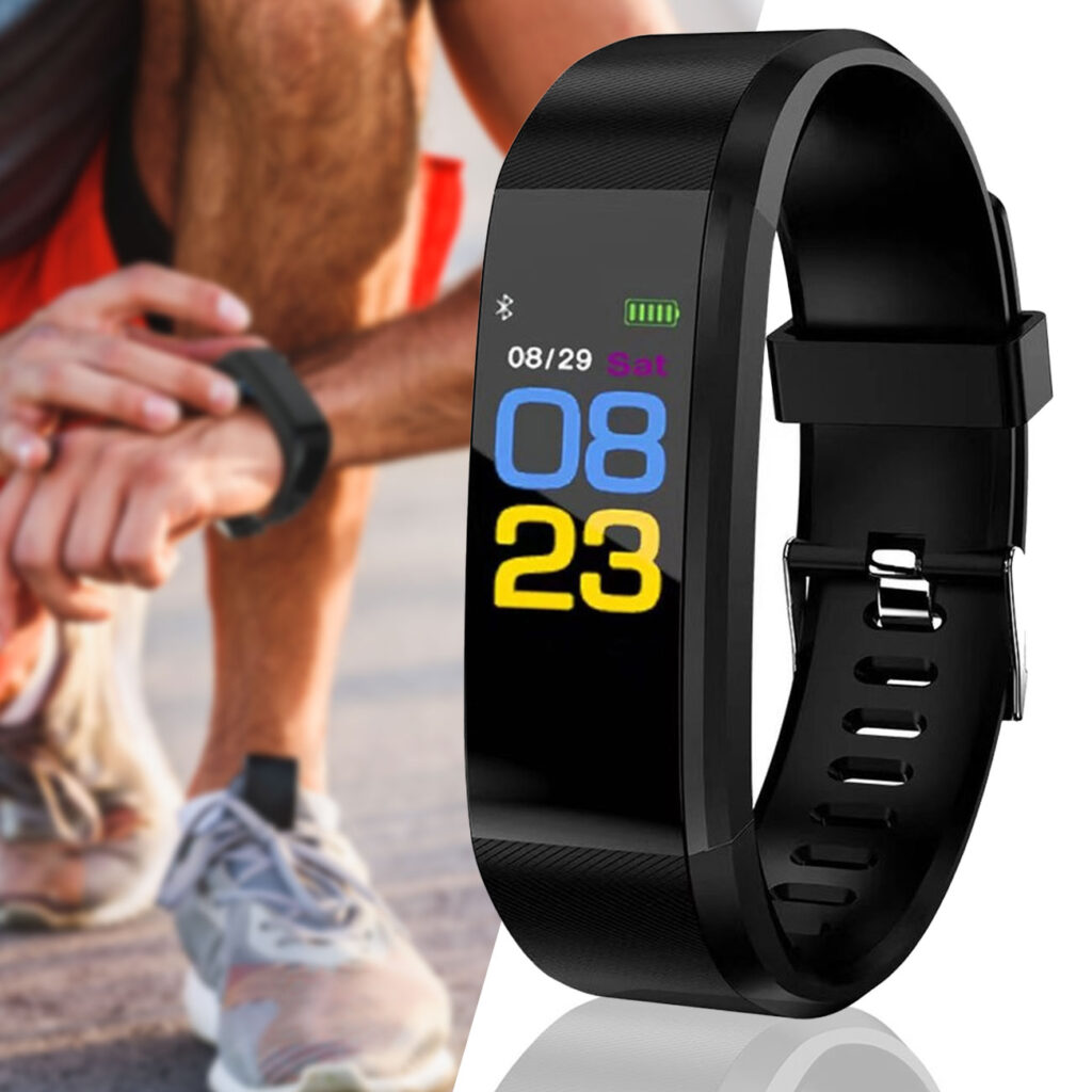 Schmale SmartWatch, Herzfrequenz, Blutdruck, Schlaf, Schrittzähler, Bluetooth, IP65