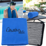 Mikrofaser Bade- und Reisehandtuch XL, schnelltrocknend & leicht, 180×90 cm, blau