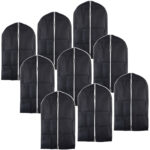 9er-Set Kleiderhülle mit Reissverschluss, schwarz, 100 x 60