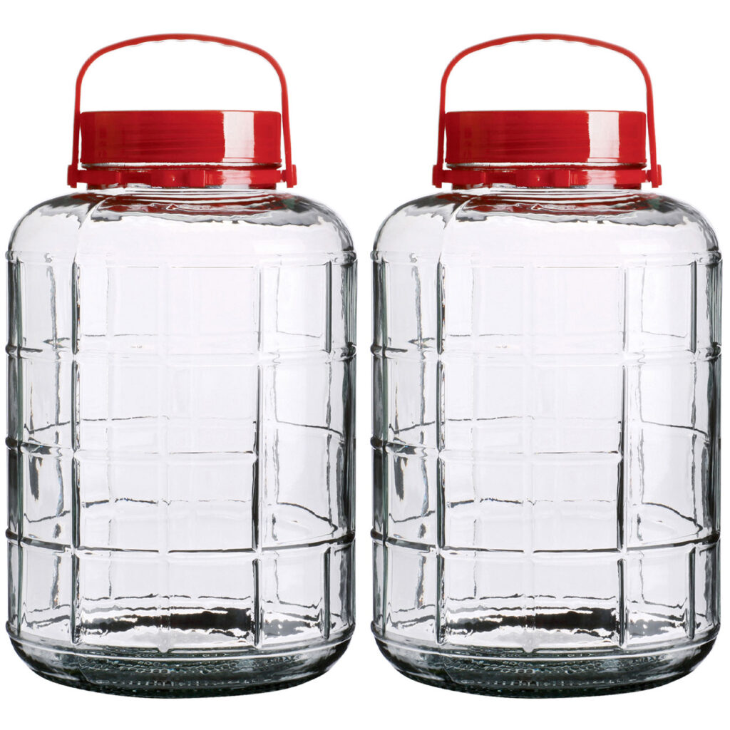 2er-Set Vorratsglas mit Henkel, Weithalsglas, 10 Liter 2er-Set Vorratsglas mit Henkel, Weithalsglas, 10 Liter
