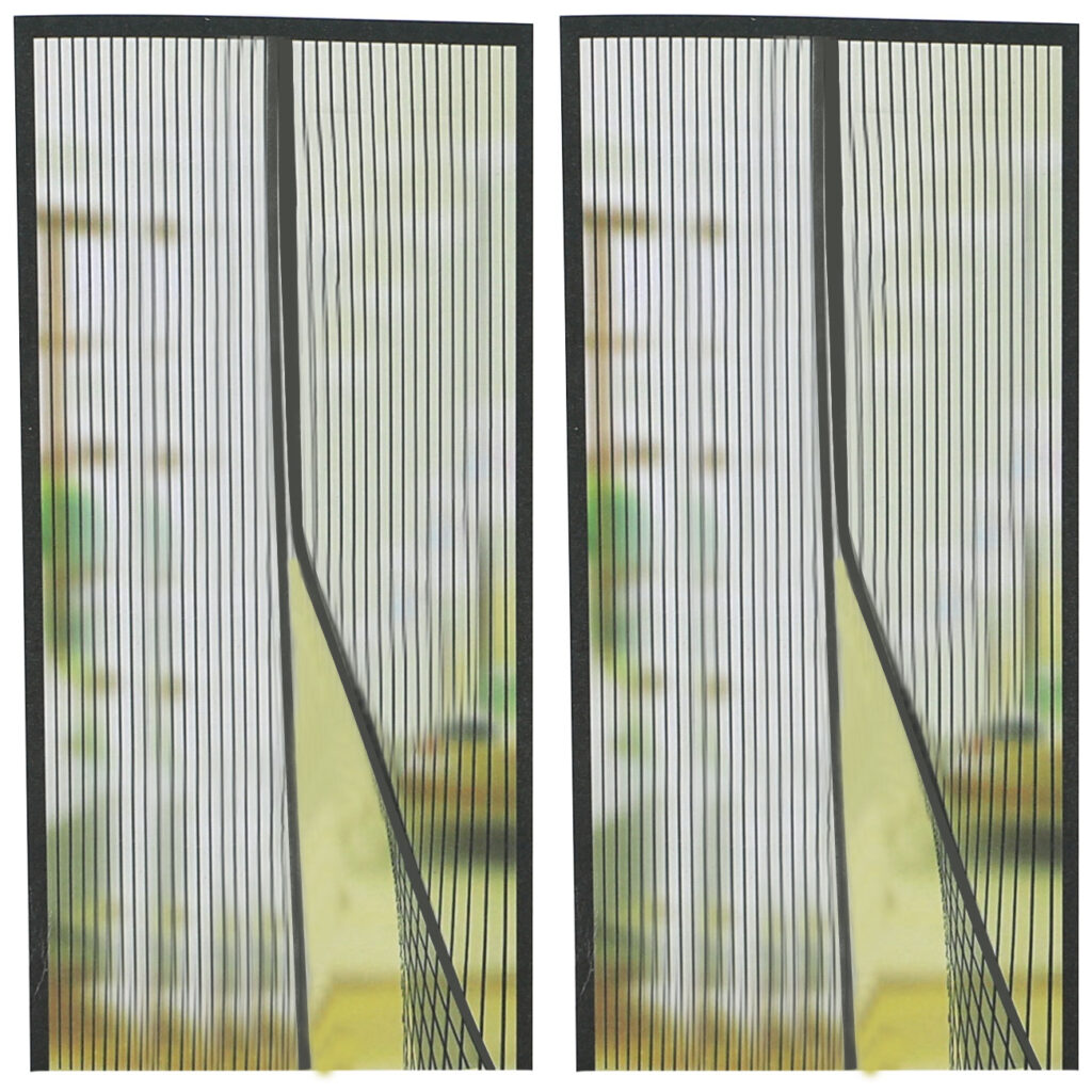 2er-Set Fliegennetz Türvorhang mit Magnetverschluss, 210 x 90 cm