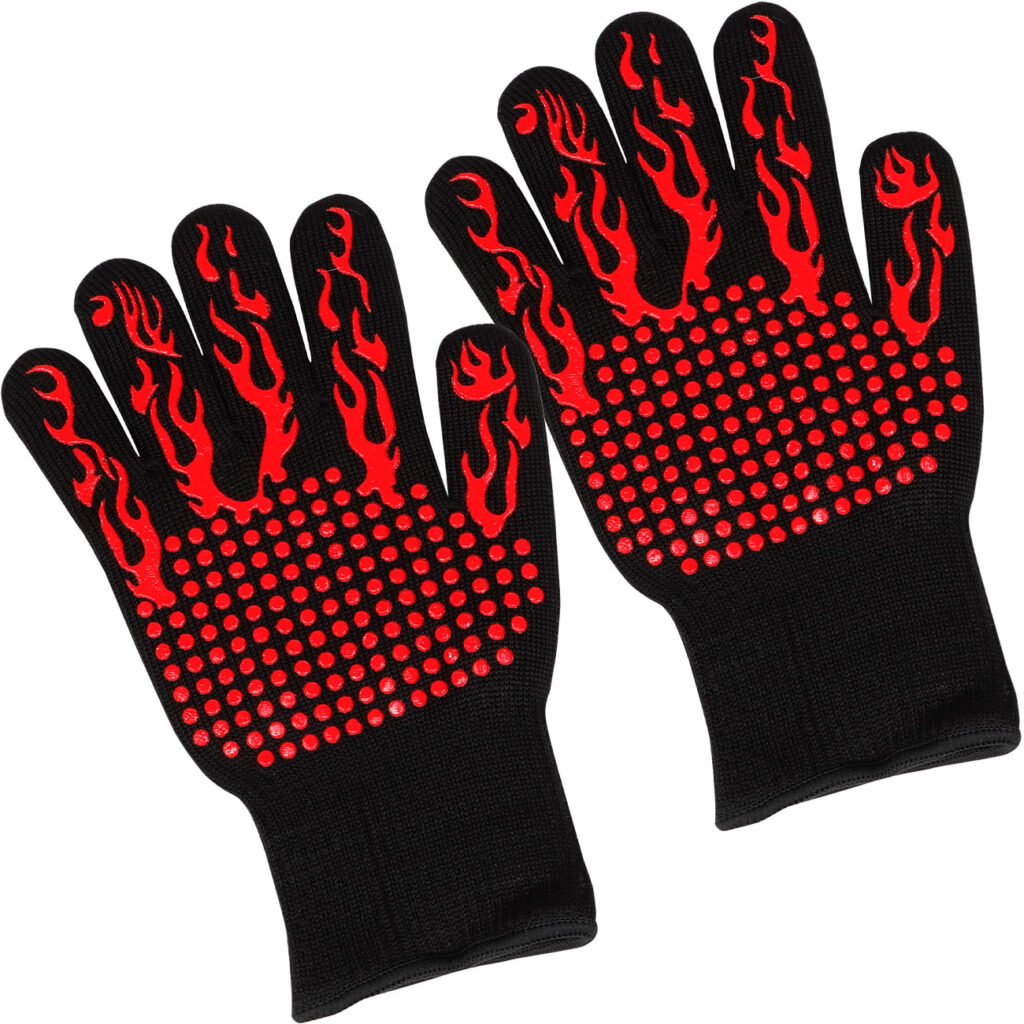 1 Paar Grillhandschuhe, silikonbeschichtet 1 Paar Grillhandschuhe, silikonbeschichtet