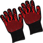 1 Paar Grillhandschuhe, silikonbeschichtet