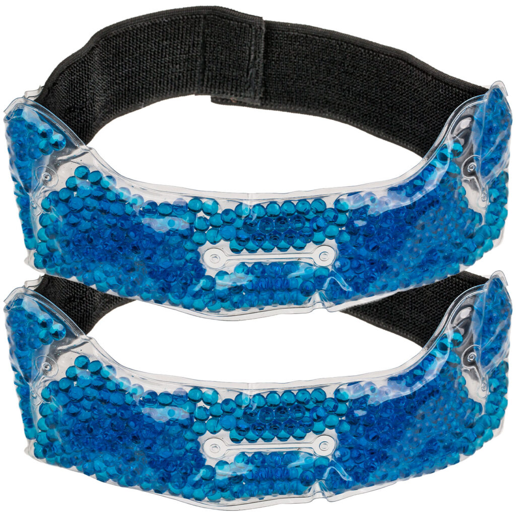 2er-Set Kalt-Warm Kopf-Kompresse mit Gelfüllung, blau