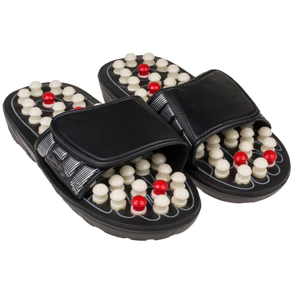 Massage Pantoffeln mit Fussreflexzonen-Noppen, Grösse L